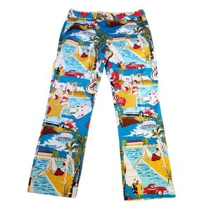 Loudmouth Golf Performance Pants Mens 34x30 Las Vegas Casino Stretch Colorful